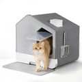 Large Enclosed Cat Litter Box with Mat and Scoop W348