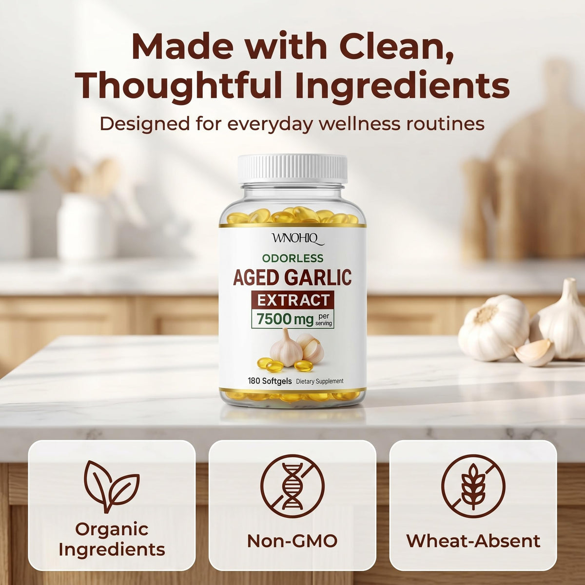 Aged Garlic Extract 360 Softgels Organic Non-GMO Gluten-Free A653282