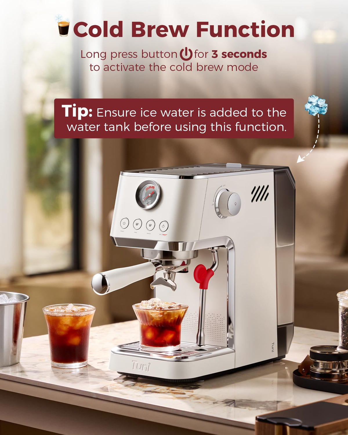 Espresso Machine with Conical Burr Coffee Grinder P11069