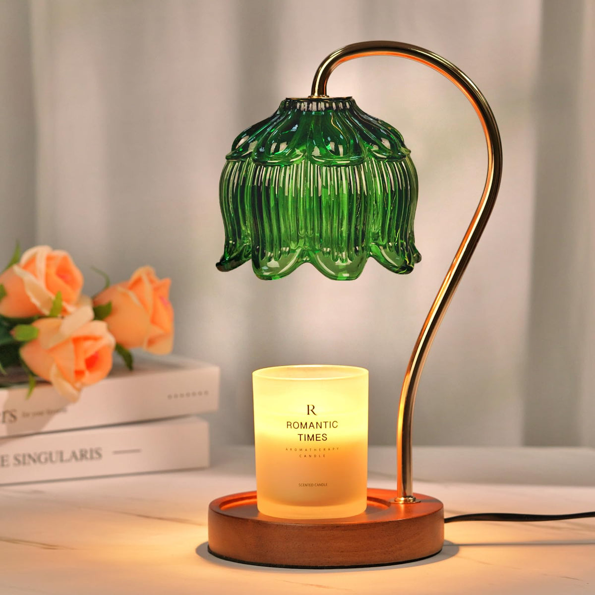 Black Dimmable Candle Warmer Lamp with Timer G73725