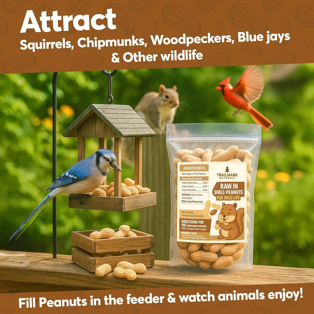 Raw Peanuts for Squirrels and Birds, 12 Pounds H96352