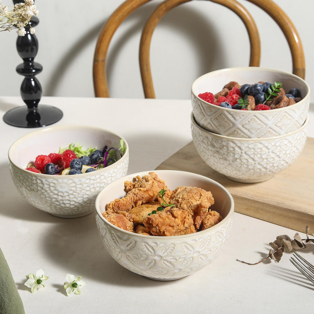 26 Oz Ceramic Soup Bowls Set of 4, 6 inch B3015
