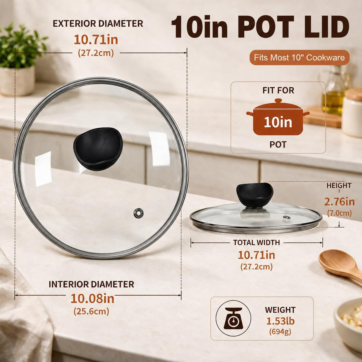 10 Inch Tempered Glass Pan Lid K41485