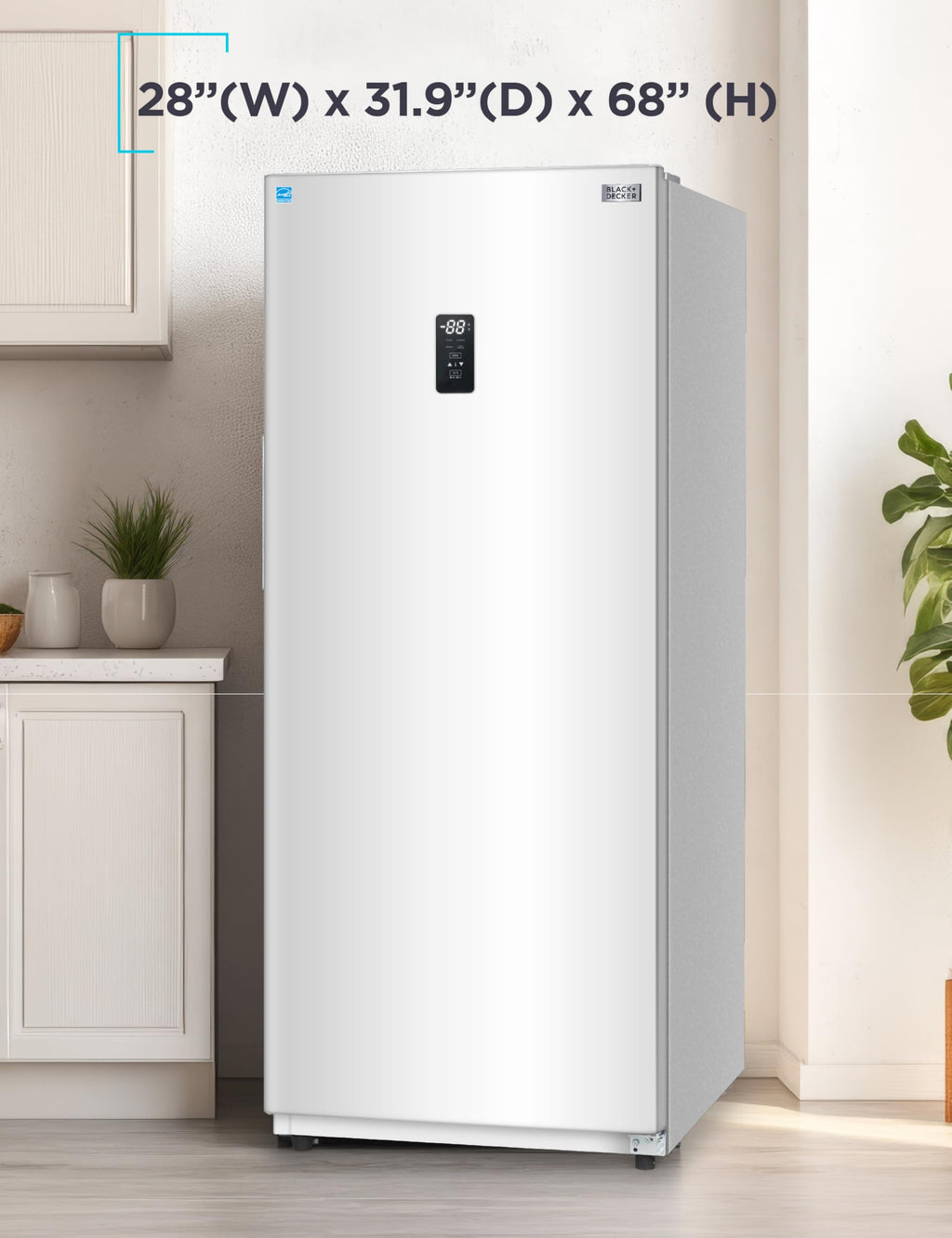 White 17 Cu. Ft. Convertible Freezer Refrigerator L48092