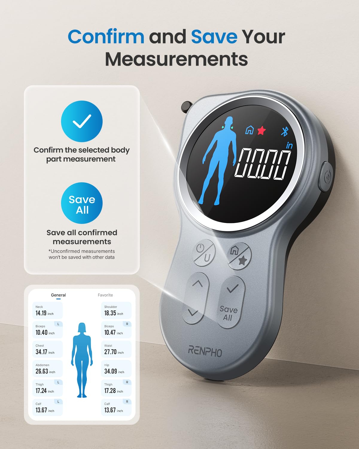 Smart Tape with Large Display, Scale with BMI G52549