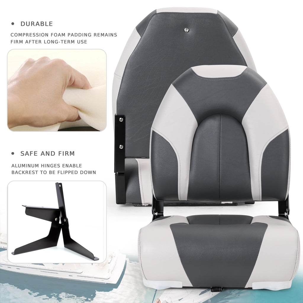 High Back Folding Boat Seats 2 Pack L48968