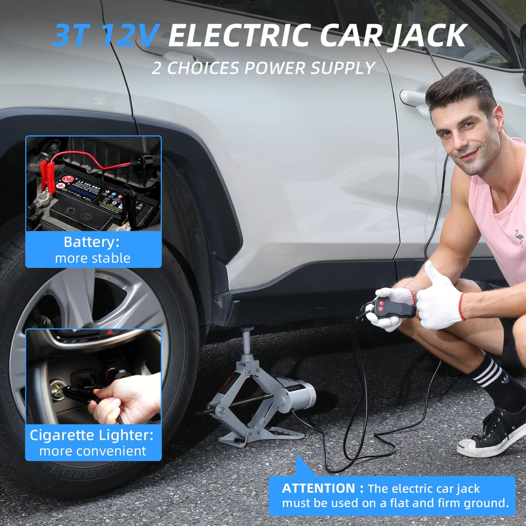 Electric Car Jack 3 Ton 12V Scissor Jack Kit X5182
