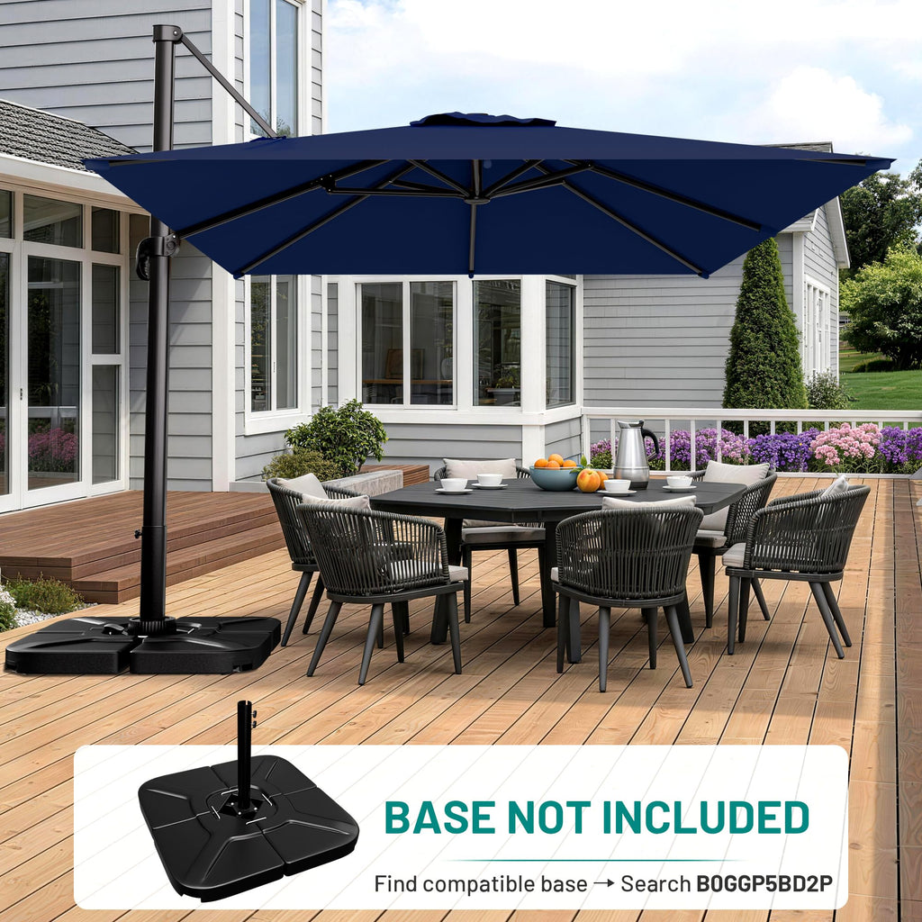 10 X 13 FT Cantilever Umbrella with 360-Degree Rotation V1912