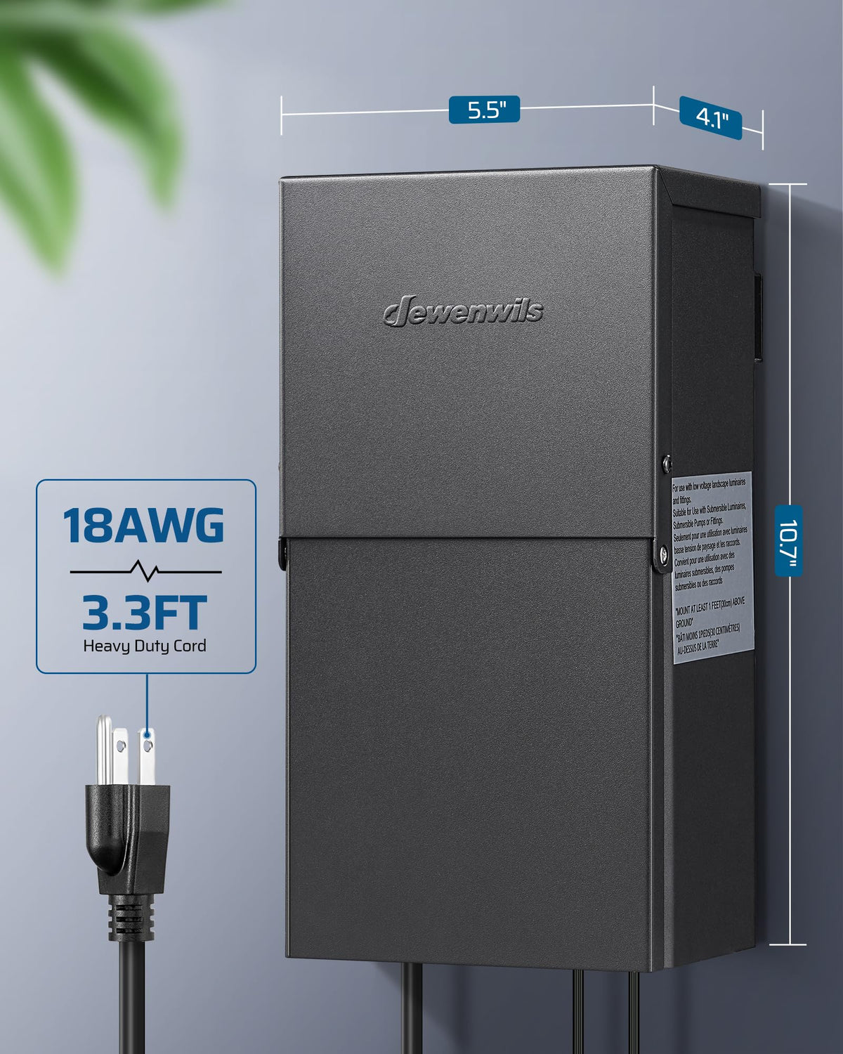 200W Low Voltage Landscape Lighting Transformer H96233