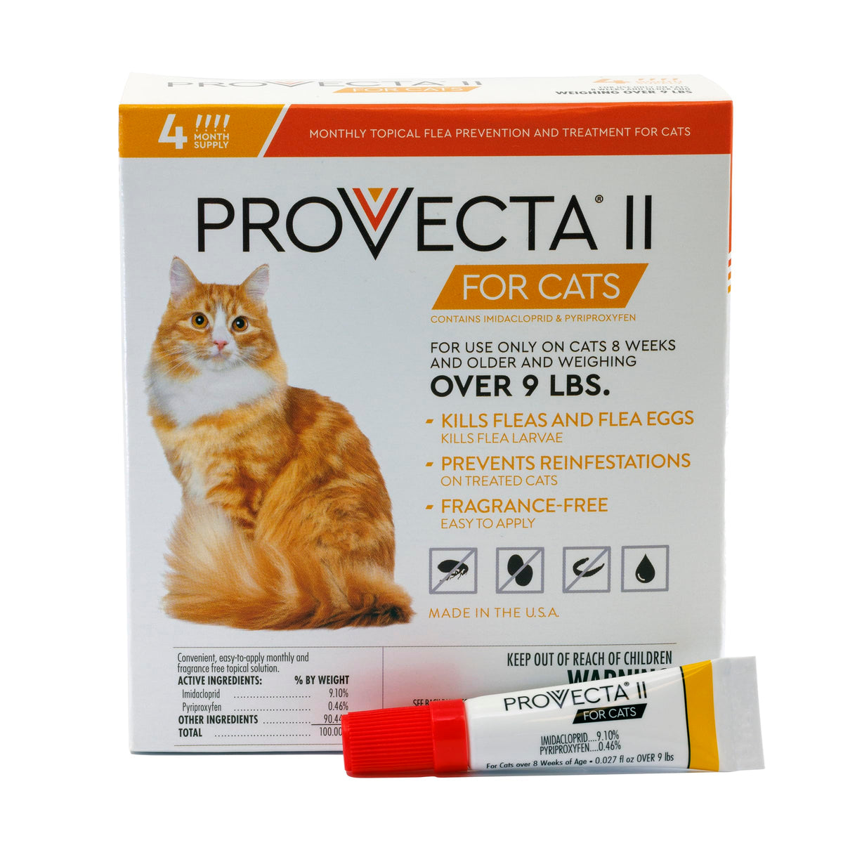 Flea Treatment for Large Cats Over 9 lbs, 4-Month Supply N5642