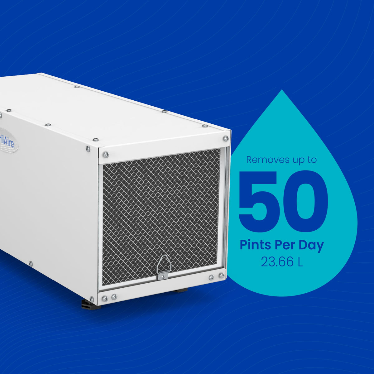 50-Pint Whole-House Dehumidifier with Wi-Fi Thermostat, Drain Hose, Condensate Pump, Bracket, and Hanging Kit R287108