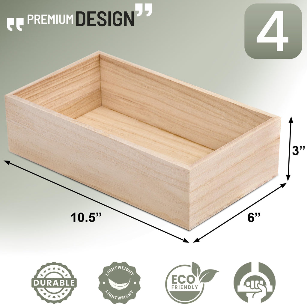 Unfinished Wooden Boxes 4 Pack I431922