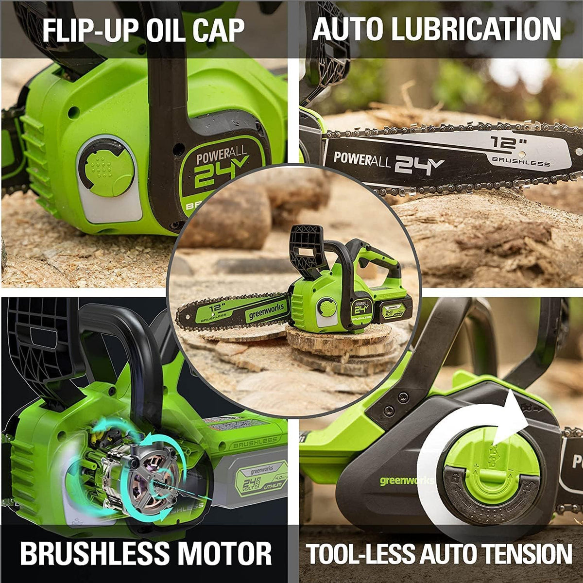 24V 12 in Cordless Electric Chainsaw B9343