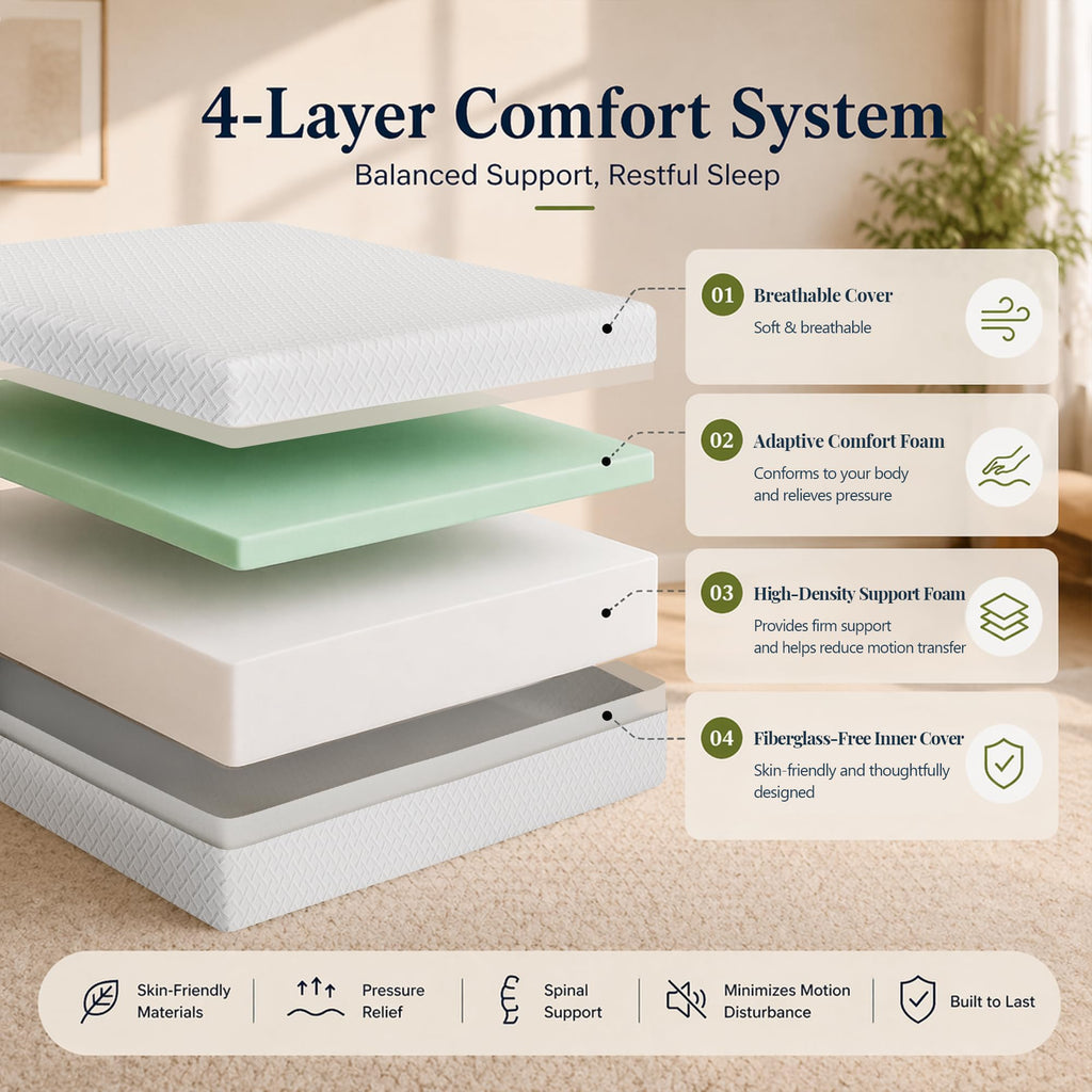 Twin Size 5 Inch Memory Foam Mattress M7764