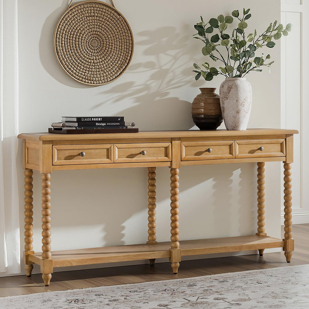 2-Drawer Oak Console Table B871630
