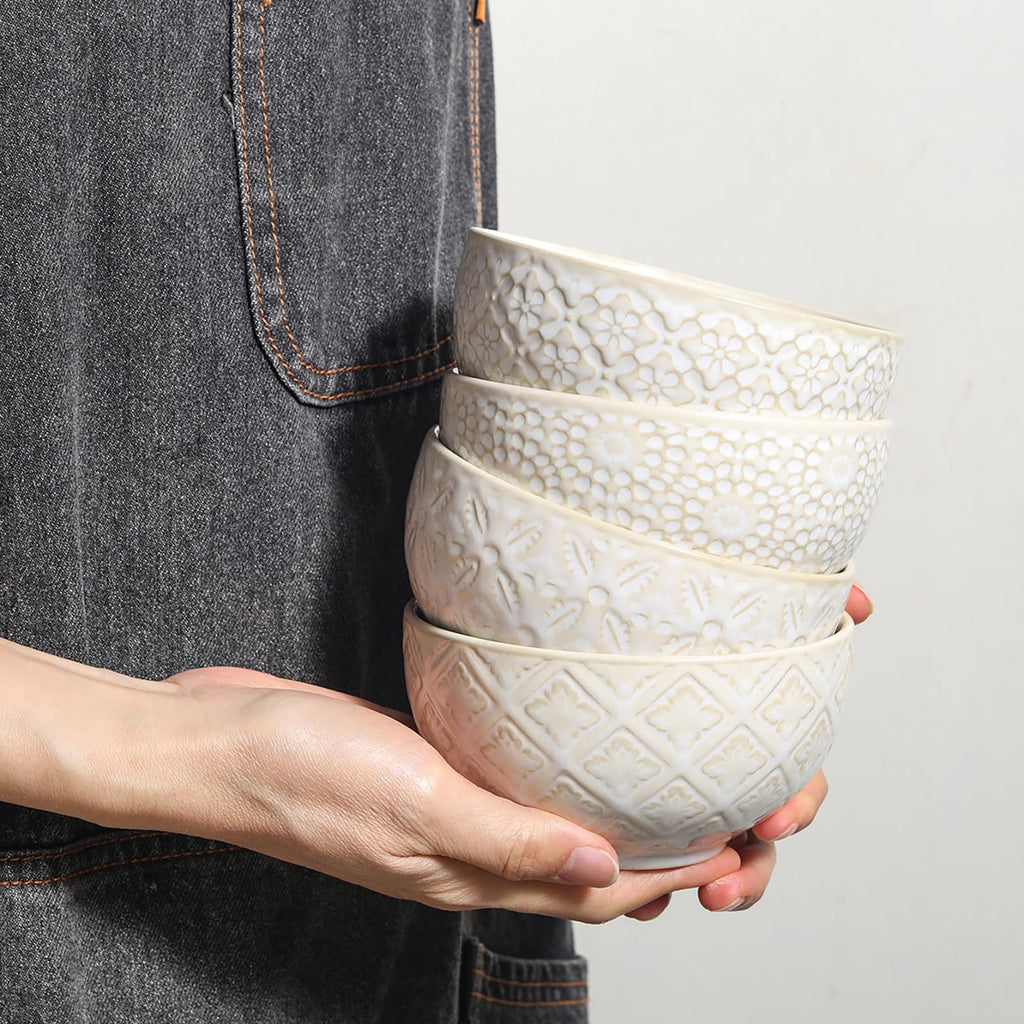 26 Oz Ceramic Soup Bowls Set of 4, 6 inch B3015