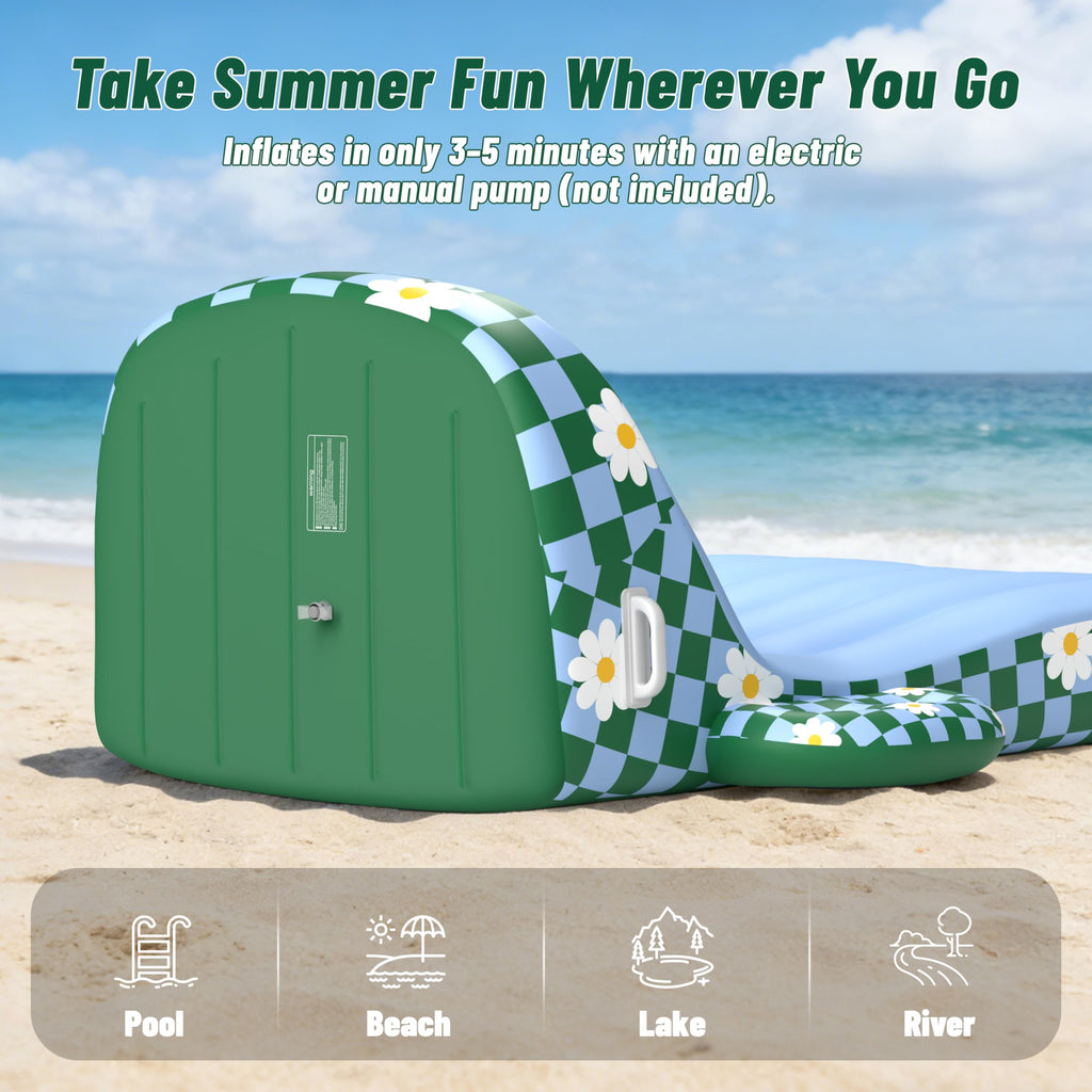 Inflatable Pool Lounger Float with Cup Holder P2849