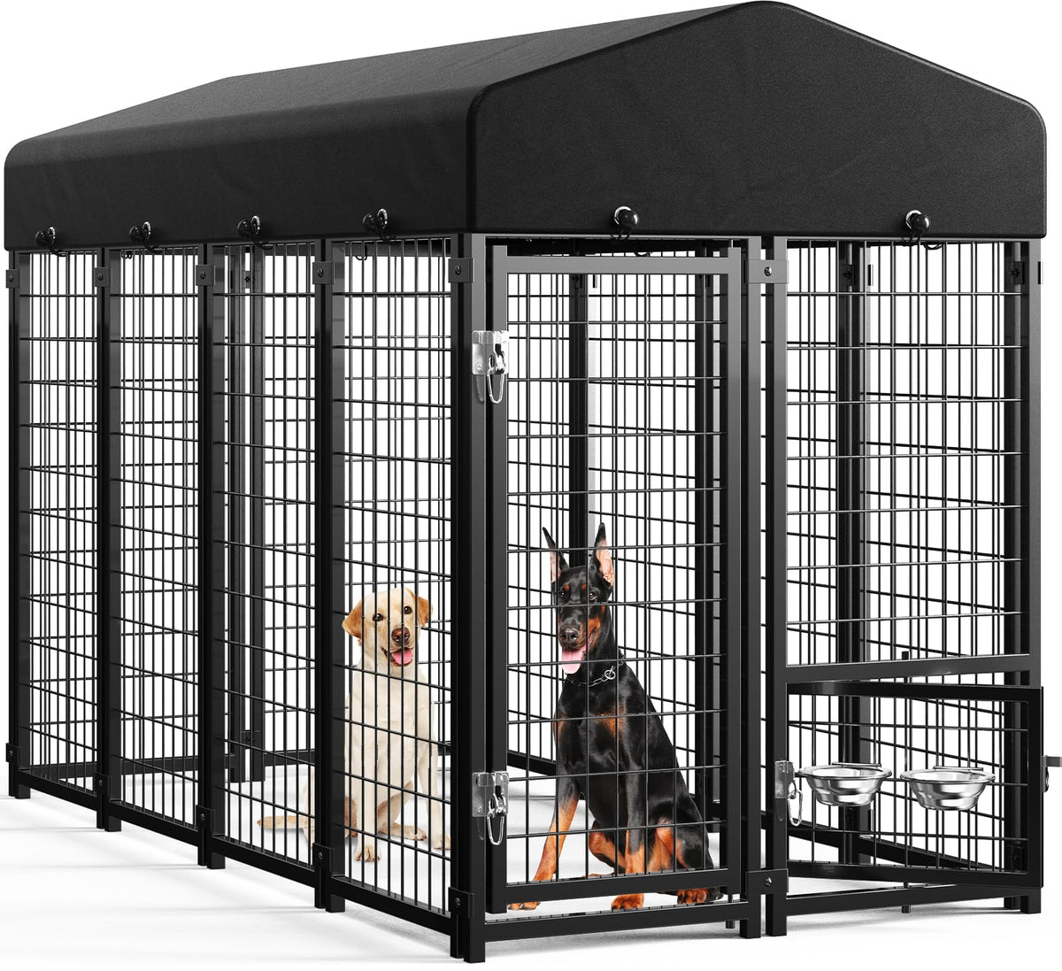 8x4x6FT Outdoor Dog Kennel with Doggy Door Y519245
