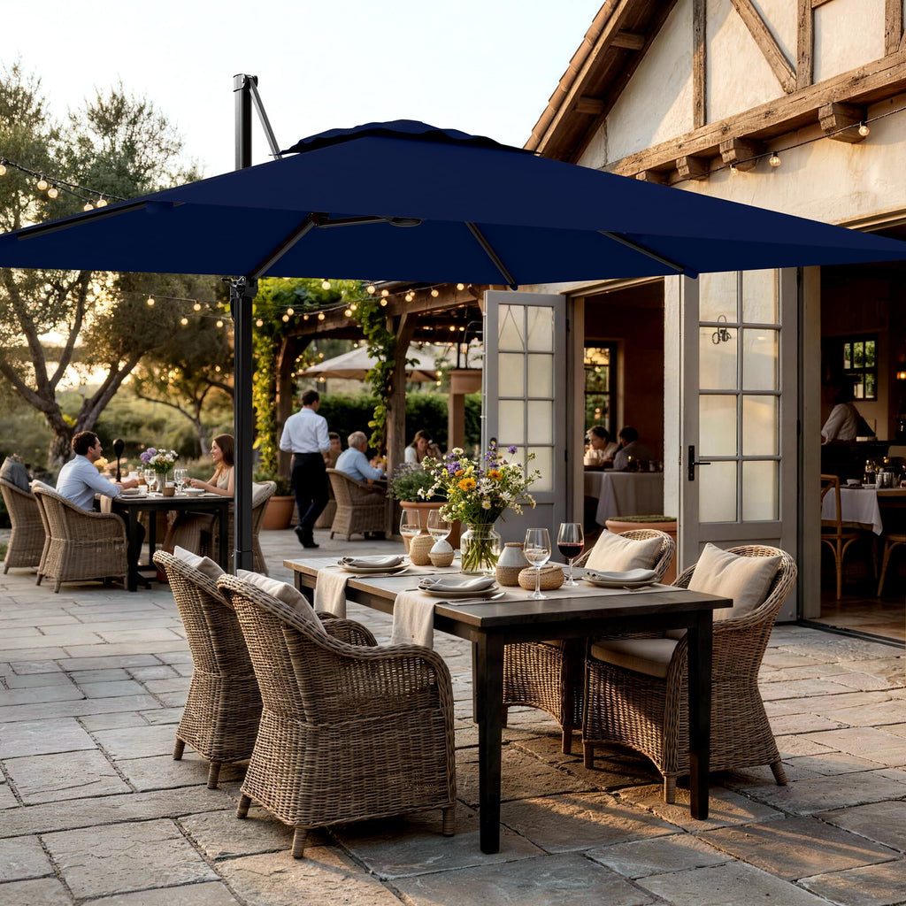 10 X 13 FT Cantilever Umbrella with 360-Degree Rotation V1912