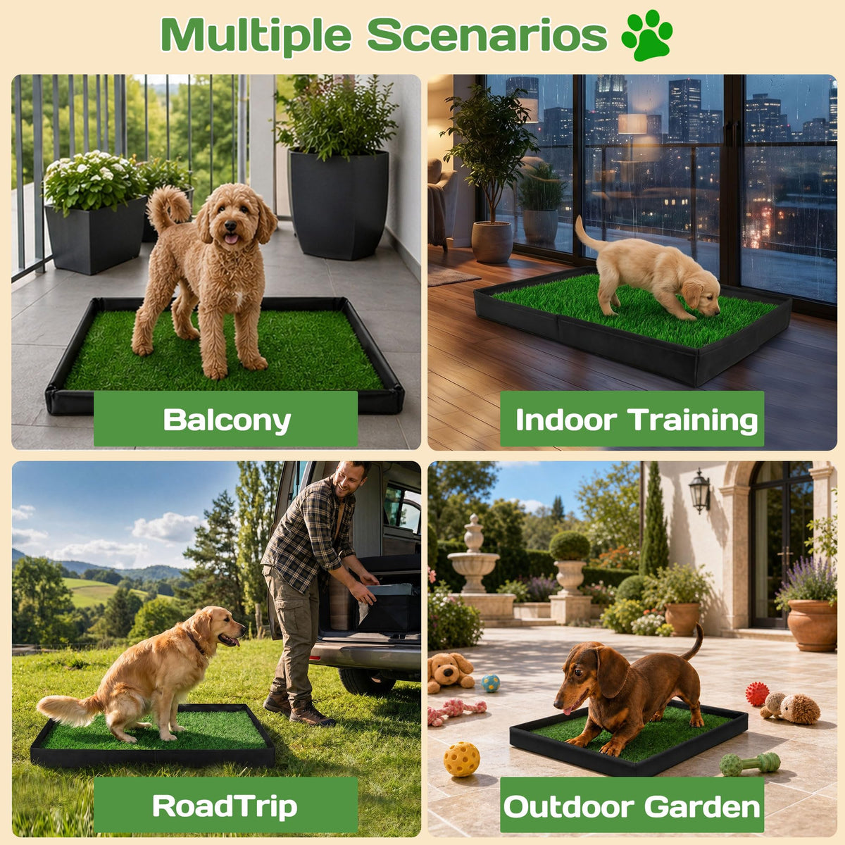 Dog Grass Pad with Tray D53839