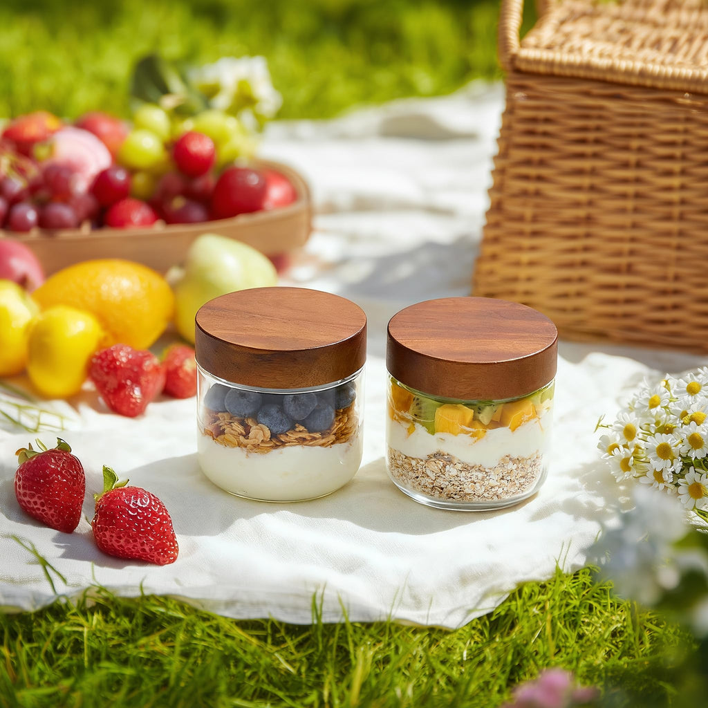 12 oz Glass Jars with Lids 6 Pack U988