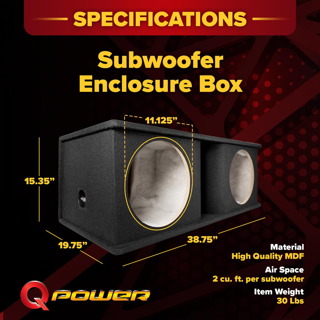 Dual 12" Horn-Ported Car Subwoofer Box D53059