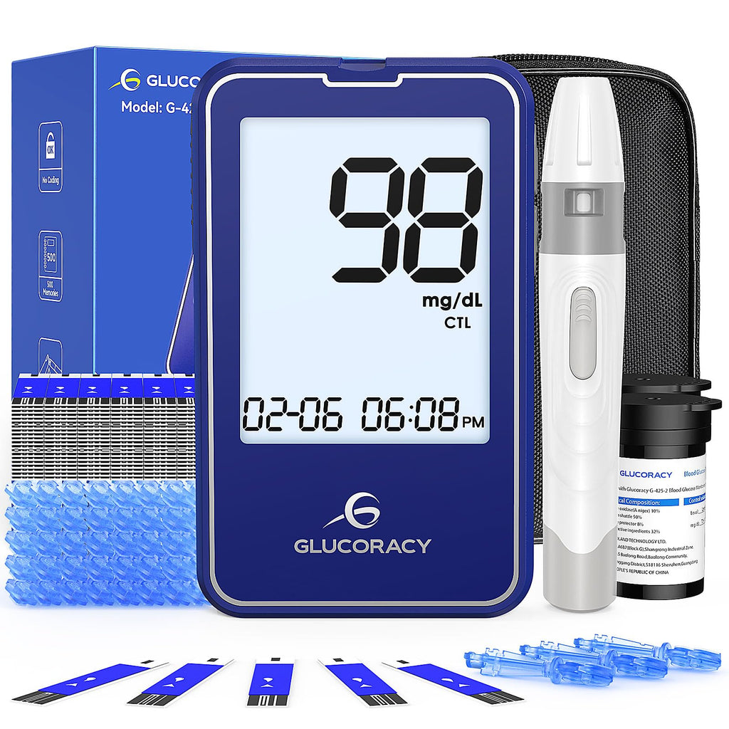 Blood Glucose Monitor Kit with 100 Test Strips X503