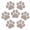 Grey Checkered Dog Paw Non Slip Stickers E64266