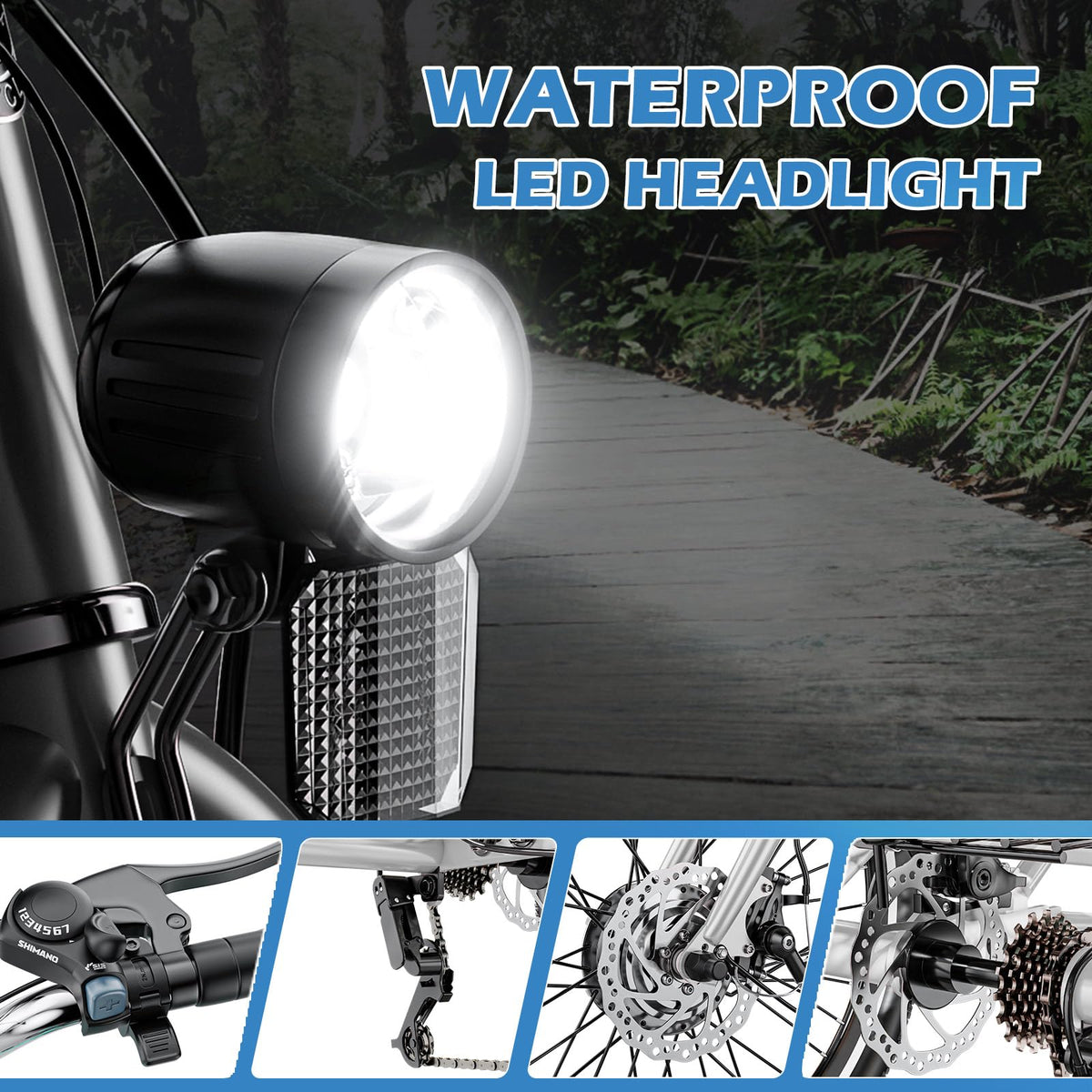 350W 36V 7 Speeds Electric Tricycle with Basket S5770