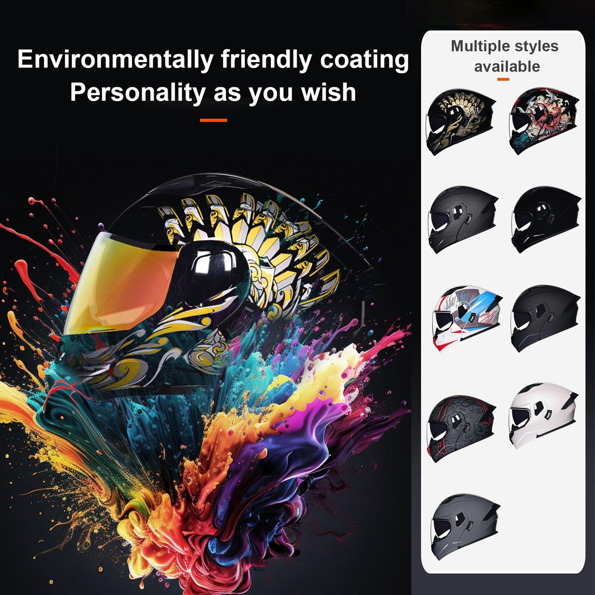 Modular Bluetooth Motorcycle Helmet DOT Approved Dual Visor Flip up L237793