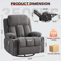 Swivel Rocker Recliner Chair with Massage and Heat D28665