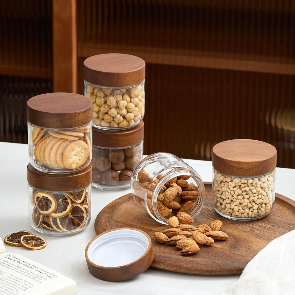12 oz Glass Jars with Lids 6 Pack U988