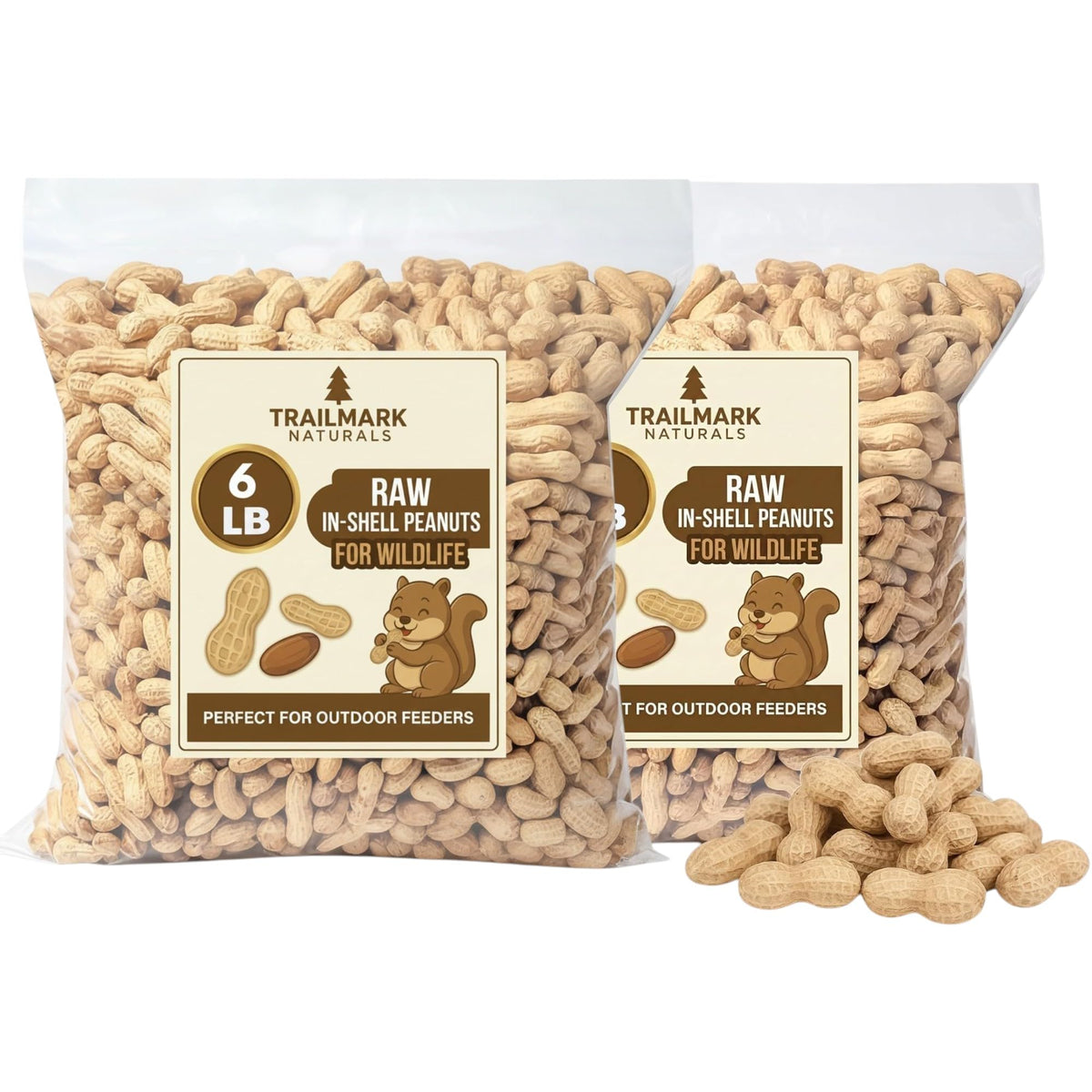 Raw Peanuts for Squirrels and Birds, 12 Pounds H96352