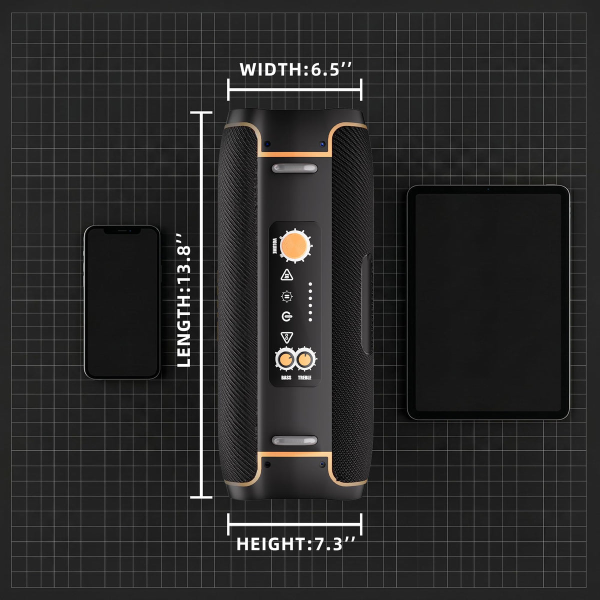 Portable Bluetooth Speaker, 120W Peak, 28-Hour Playtime O357999