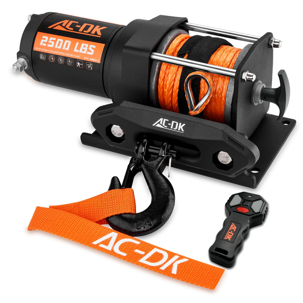 2500 lb 12V Electric Winch Kit with Synthetic Rope L228