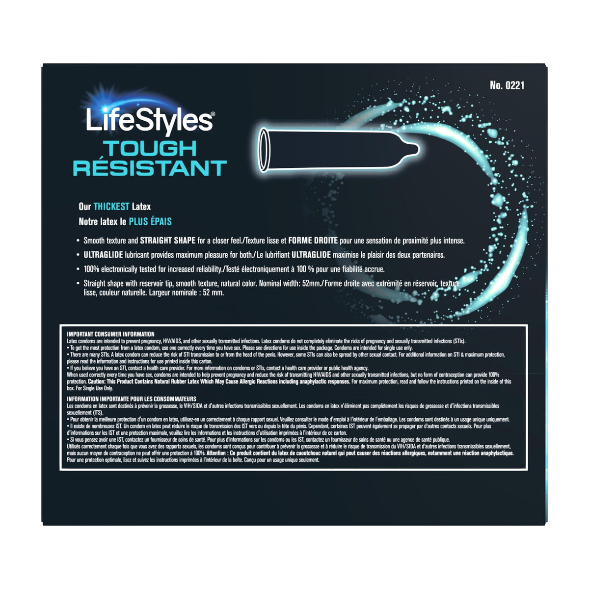 Natural Rubber Lubricated Condoms 48 Count B671