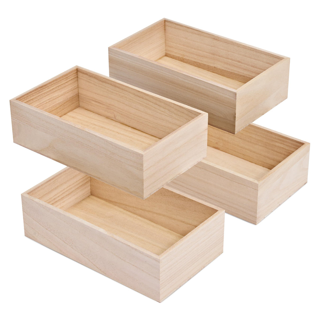 Unfinished Wooden Boxes 4 Pack I431922