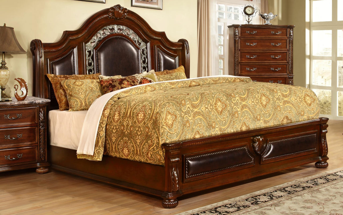 Cherry California King Wood Bed Frame K239