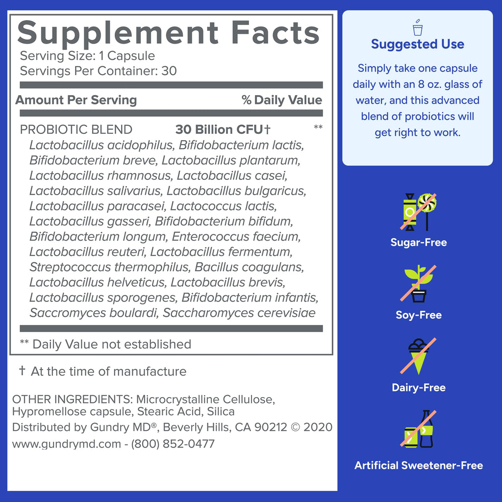 24 Strain Probiotic 30 Billion CFU 30 Capsules Z26429
