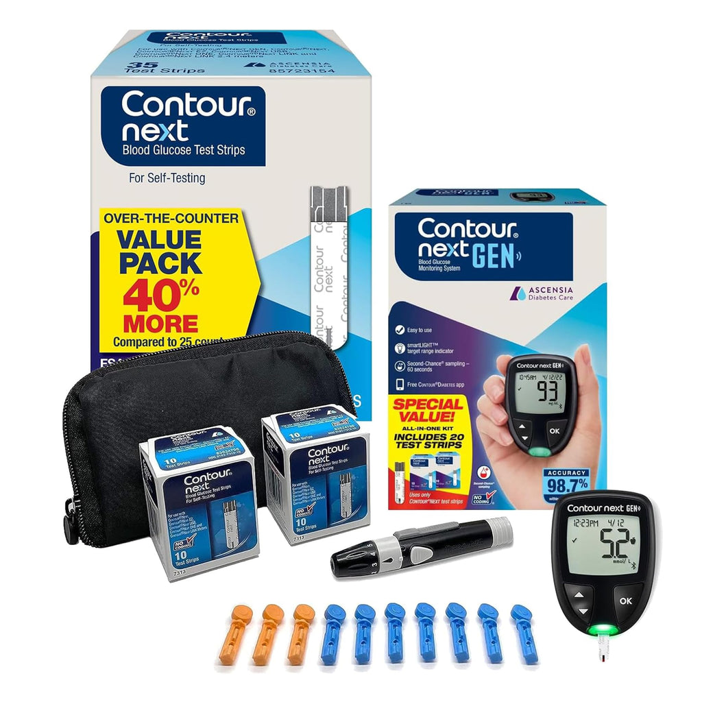 Blood Glucose Monitoring System + 55 Test Strips K948
