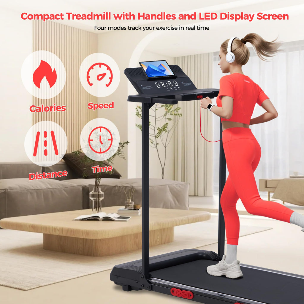 Folding Walking Pad with Handle Bar & Incline F499713