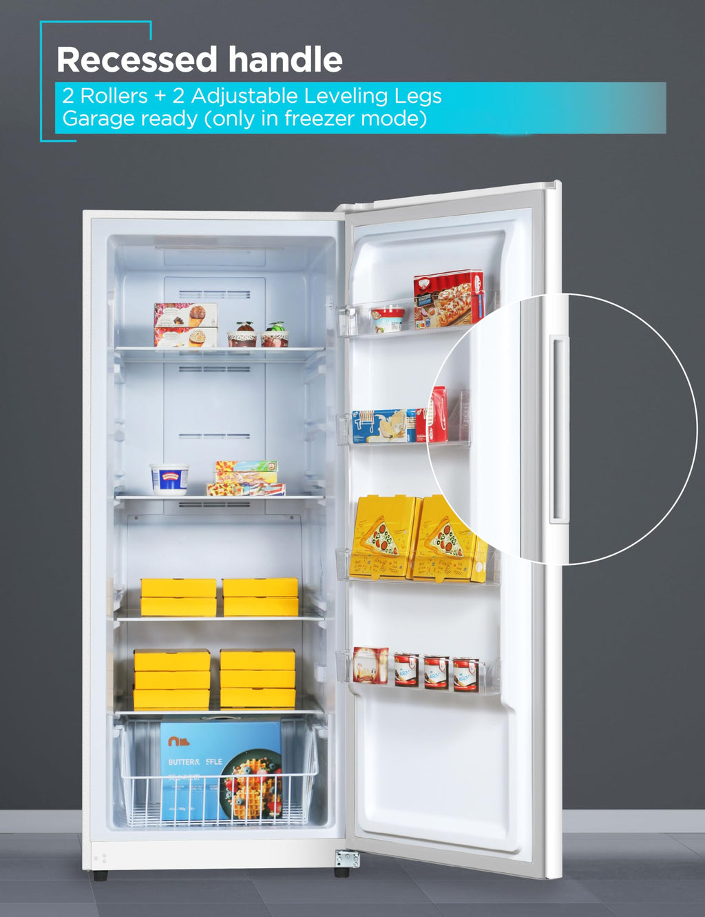 White 17 Cu. Ft. Convertible Freezer Refrigerator L48092