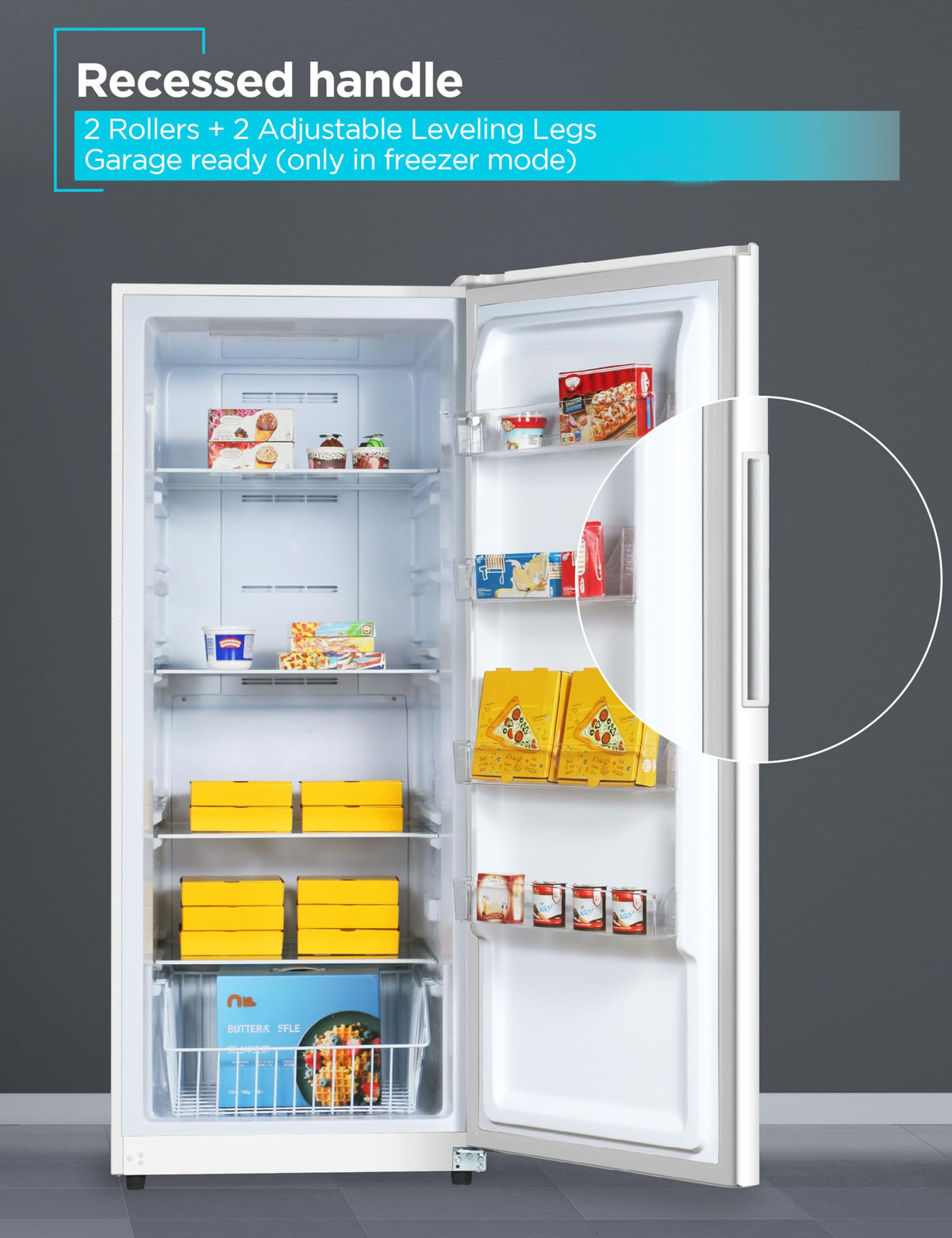 White 17 Cu. Ft. Convertible Freezer Refrigerator L48092