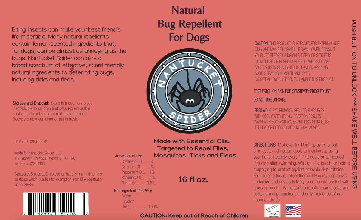 Natural Bug Repellent for Dogs 16 fl oz A681808