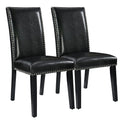 Set of 2 Faux Leather Upholstered Dining Chairs A904