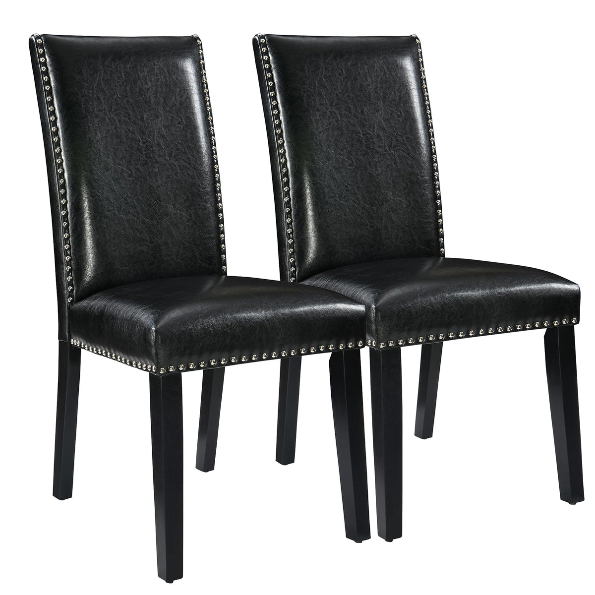 Set of 2 Faux Leather Upholstered Dining Chairs A904