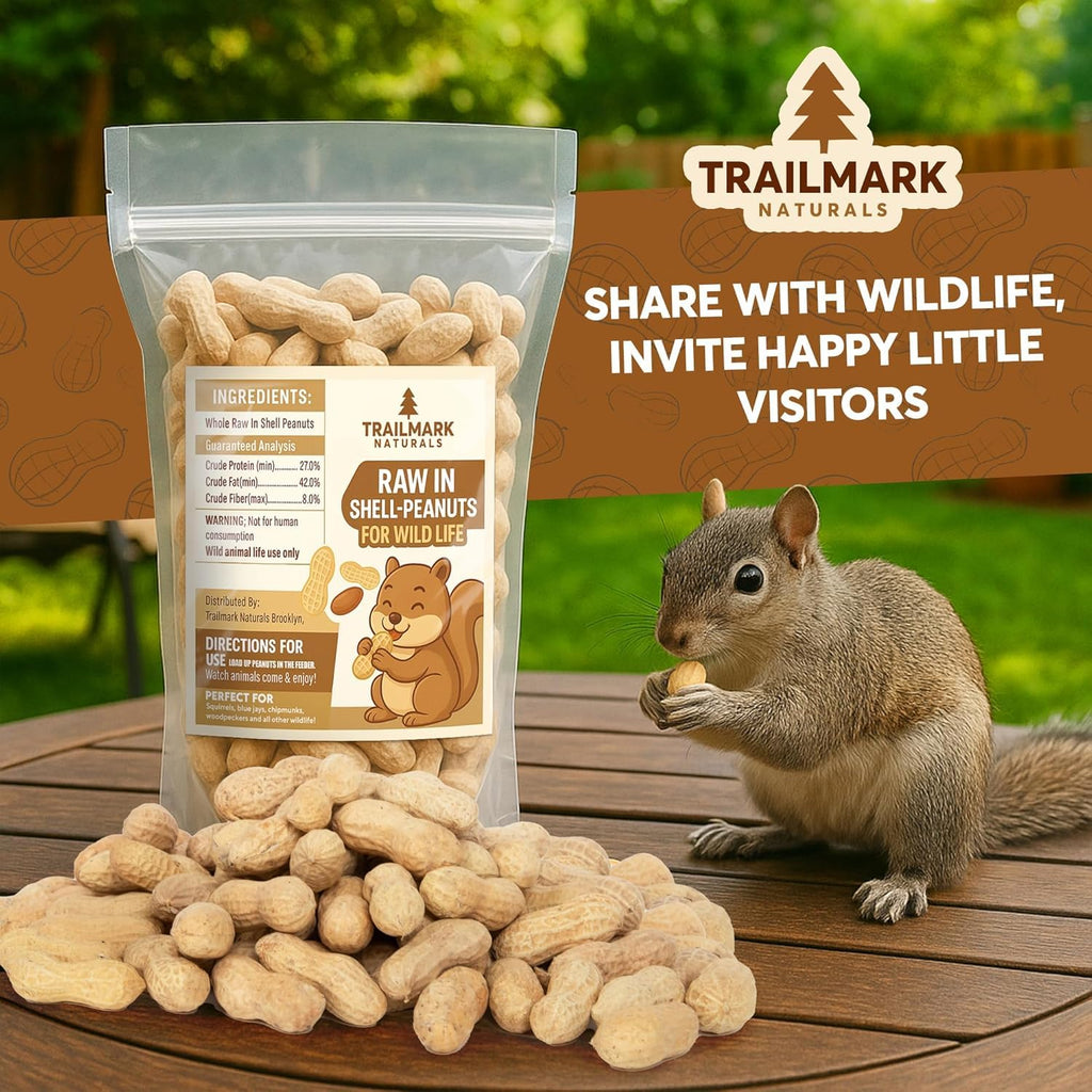 Raw Peanuts for Squirrels and Birds, 12 Pounds H96352