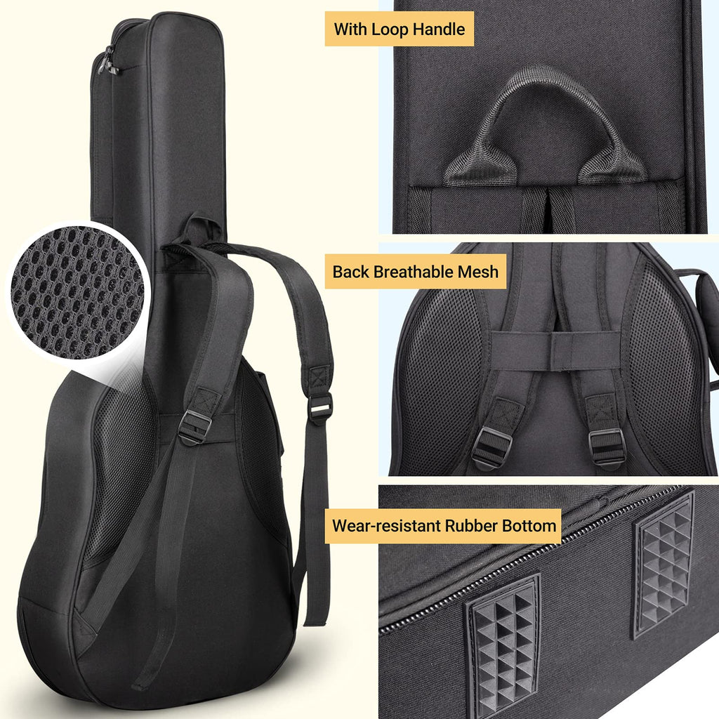 Soft Padded Acoustic Guitar Case with 5 Pockets T319758