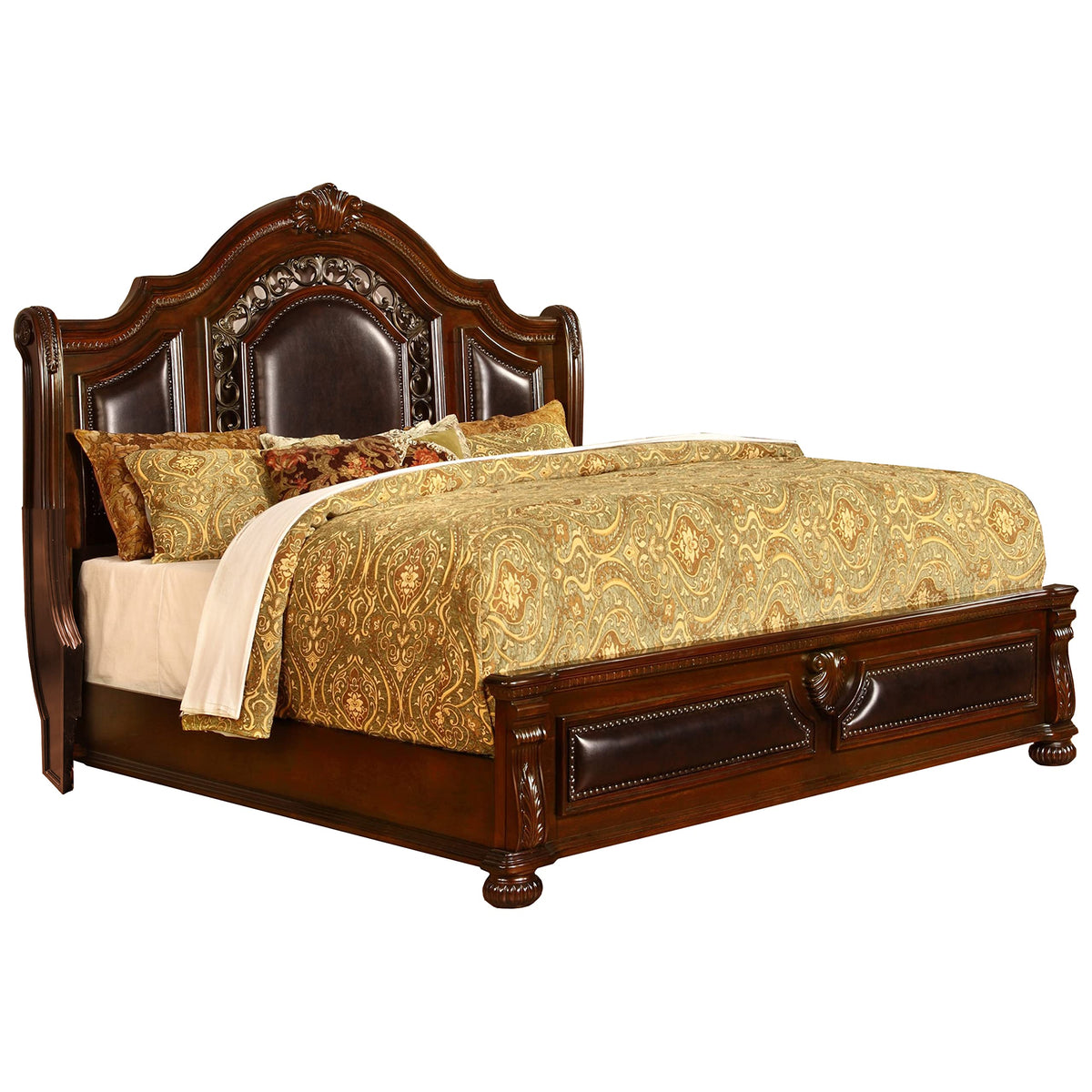 Cherry California King Wood Bed Frame K239