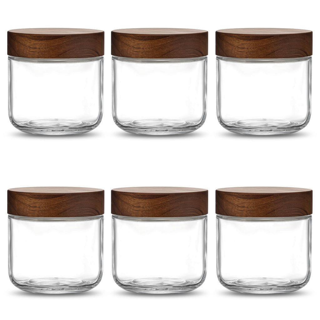 12 oz Glass Jars with Lids 6 Pack U988